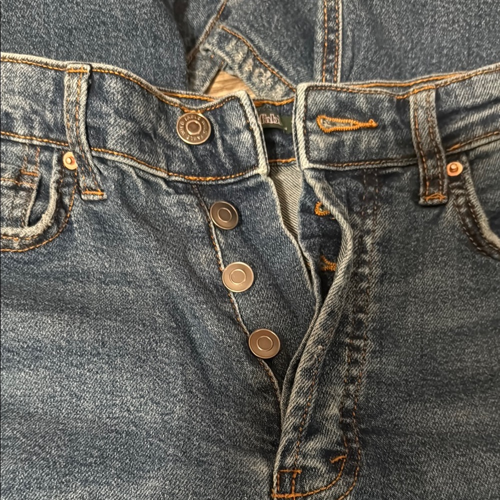 Distressed High Rise Blue Jeans - Picture 5 of 5